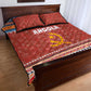 Angola Christmas Quilt Bed Set Snowflake Pattern Tribal Santa Claus Motif - African Pride