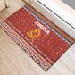 Angola Christmas Rubber Doormat Snowflake Pattern Tribal Santa Claus Motif - African Pride