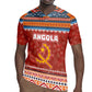 Angola Christmas Rugby Jersey Snowflake Pattern Tribal Santa Claus Motif - African Pride