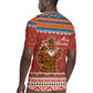 Angola Christmas Rugby Jersey Snowflake Pattern Tribal Santa Claus Motif - African Pride