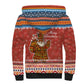 Angola Christmas Sherpa Hoodie Snowflake Pattern Tribal Santa Claus Motif - African Pride
