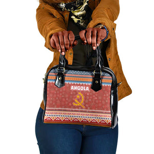Angola Christmas Shoulder Handbag Snowflake Pattern Tribal Santa Claus Motif - African Pride
