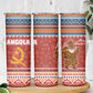 Angola Christmas Skinny Tumbler Snowflake Pattern Tribal Santa Claus Motif - African Pride