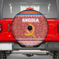 Angola Christmas Spare Tire Cover Snowflake Pattern Tribal Santa Claus Motif - African Pride