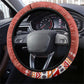Angola Christmas Steering Wheel Cover Snowflake Pattern Tribal Santa Claus Motif - African Pride