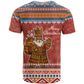 Angola Christmas T shirt Snowflake Pattern Tribal Santa Claus Motif - African Pride