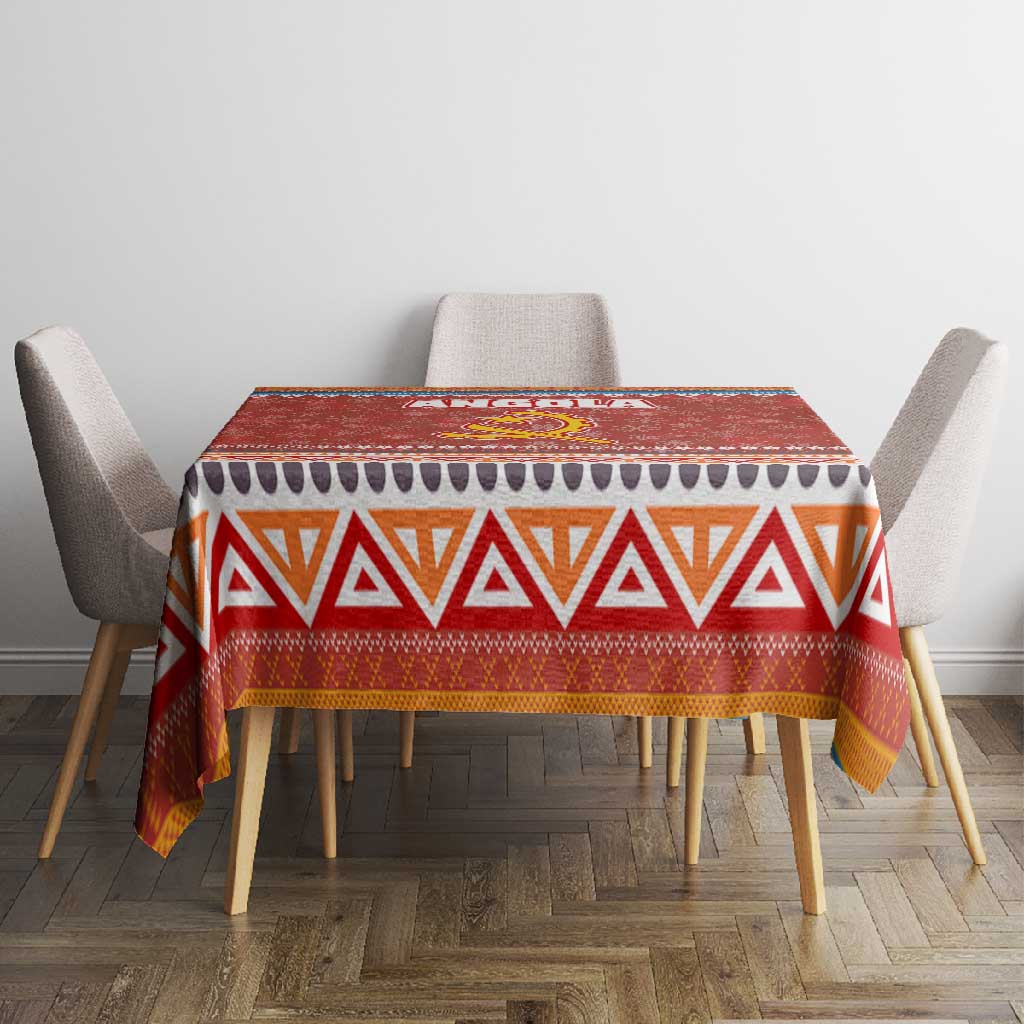 Angola Christmas Tablecloth Snowflake Pattern Tribal Santa Claus Motif - African Pride