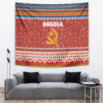 Angola Christmas Tapestry Snowflake Pattern Tribal Santa Claus Motif - African Pride