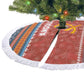Angola Christmas Tree Skirt Snowflake Pattern Tribal Santa Claus Motif - African Pride