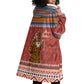 Angola Christmas Wearable Blanket Hoodie Snowflake Pattern Tribal Santa Claus Motif - African Pride