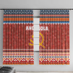 Angola Christmas Window Curtain Snowflake Pattern Tribal Santa Claus Motif - African Pride