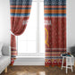 Angola Christmas Window Curtain Snowflake Pattern Tribal Santa Claus Motif - African Pride