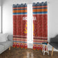 Angola Christmas Window Curtain Snowflake Pattern Tribal Santa Claus Motif - African Pride