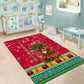 Angola Christmas Area Rug Santa Gifts and National Flag Map Motif - African Pride
