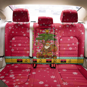Angola Christmas Back Car Seat Cover Santa Gifts and National Flag Map Motif - African Pride