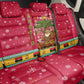 Angola Christmas Back Car Seat Cover Santa Gifts and National Flag Map Motif - African Pride