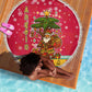 Angola Christmas Beach Blanket Santa Gifts and National Flag Map Motif - African Pride
