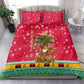 Angola Christmas Bedding Set Santa Gifts and National Flag Map Motif - African Pride