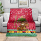 Angola Christmas Blanket Santa Gifts and National Flag Map Motif - African Pride