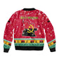 Angola Christmas Bomber Jacket Santa Gifts and National Flag Map Motif - African Pride