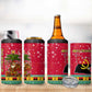 Angola Christmas 4 in 1 Can Cooler Tumbler Santa Gifts and National Flag Map Motif - African Pride