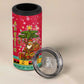 Angola Christmas 4 in 1 Can Cooler Tumbler Santa Gifts and National Flag Map Motif - African Pride
