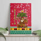 Angola Christmas Canvas Wall Art Santa Gifts and National Flag Map Motif - African Pride