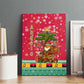 Angola Christmas Canvas Wall Art Santa Gifts and National Flag Map Motif - African Pride