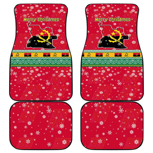 Angola Christmas Car Mats Santa Gifts and National Flag Map Motif - African Pride