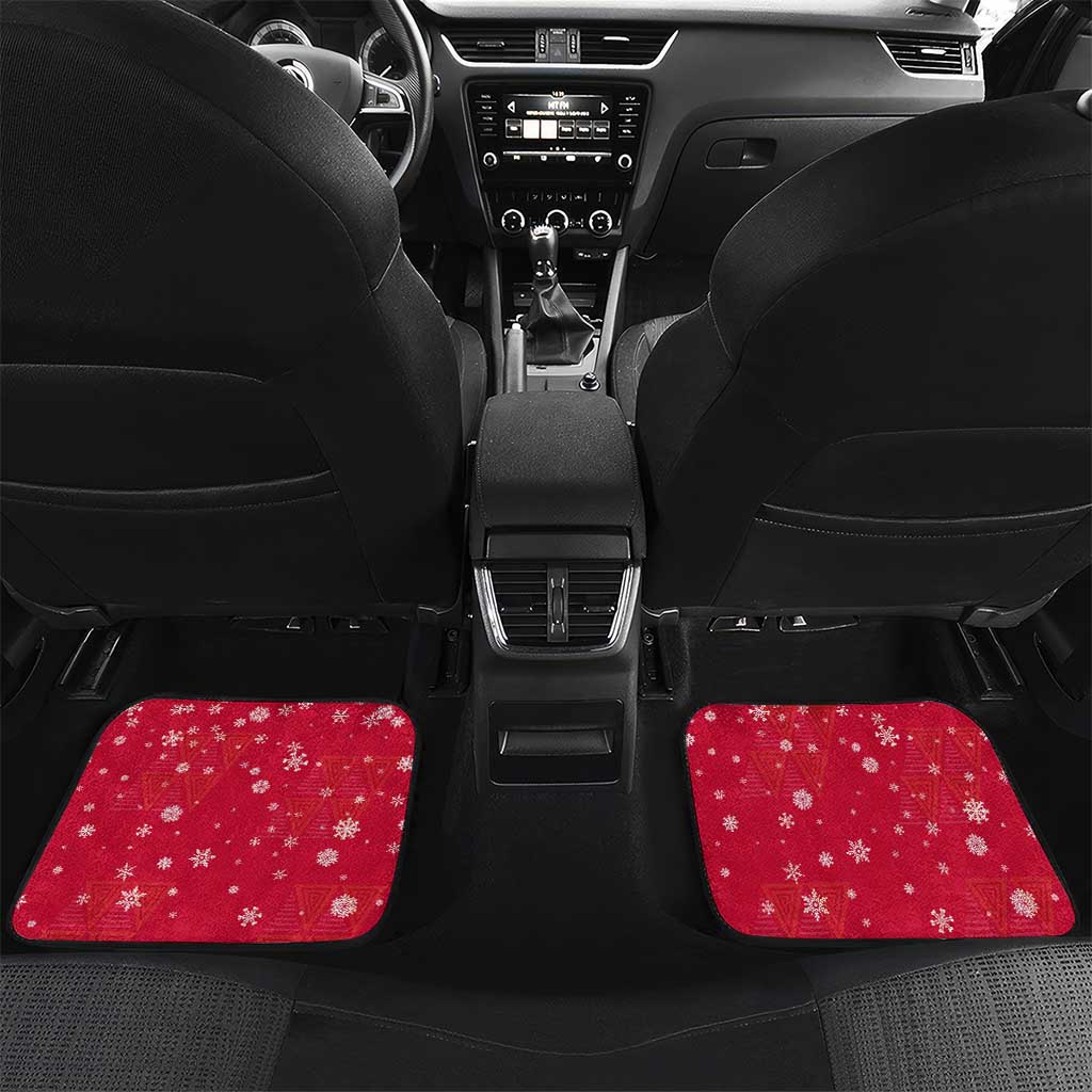 Angola Christmas Car Mats Santa Gifts and National Flag Map Motif - African Pride