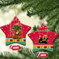 Angola Christmas Ceramic Ornament Santa Gifts and National Flag Map Motif - African Pride