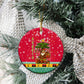 Angola Christmas Ceramic Ornament Santa Gifts and National Flag Map Motif - African Pride