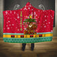 Angola Christmas Hooded Blanket Santa Gifts and National Flag Map Motif - African Pride