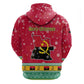 Angola Christmas Hoodie Santa Gifts and National Flag Map Motif - African Pride