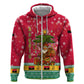 Angola Christmas Hoodie Santa Gifts and National Flag Map Motif - African Pride