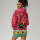 Angola Christmas Hoodie Dress Santa Gifts and National Flag Map Motif - African Pride