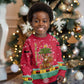 Angola Christmas Kid Ugly Christmas Sweater Santa Gifts and National Flag Map Motif - African Pride