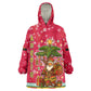 Angola Christmas Kid Wearable Blanket Hoodie Santa Gifts and National Flag Map Motif - African Pride