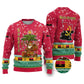 Angola Christmas Ugly Christmas Sweater Santa Gifts and National Flag Map Motif - African Pride