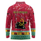 Angola Christmas Long Sleeve Polo Shirt Santa Gifts and National Flag Map Motif - African Pride
