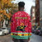 Angola Christmas Long Sleeve Shirt Santa Gifts and National Flag Map Motif - African Pride