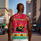 Angola Christmas Men Tank Top Santa Gifts and National Flag Map Motif - African Pride