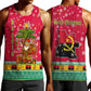 Angola Christmas Men Tank Top Santa Gifts and National Flag Map Motif - African Pride