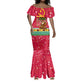 Angola Christmas Mermaid Dress Santa Gifts and National Flag Map Motif - African Pride