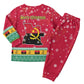 Angola Christmas Pajama Set Santa Gifts and National Flag Map Motif - African Pride