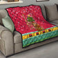 Angola Christmas Quilt Santa Gifts and National Flag Map Motif - African Pride