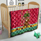 Angola Christmas Quilt Santa Gifts and National Flag Map Motif - African Pride