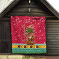 Angola Christmas Quilt Santa Gifts and National Flag Map Motif - African Pride