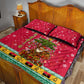 Angola Christmas Quilt Bed Set Santa Gifts and National Flag Map Motif - African Pride