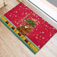Angola Christmas Rubber Doormat Santa Gifts and National Flag Map Motif - African Pride